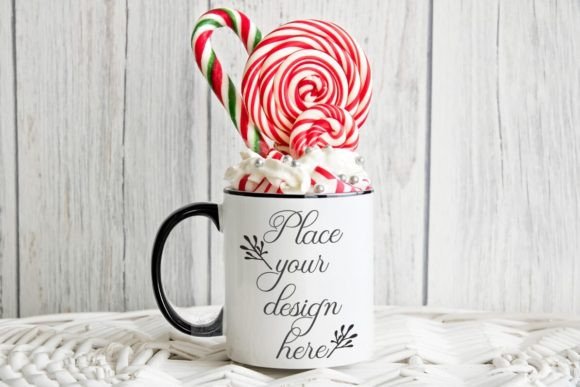 Download 11oz Black Accent Xmas Mug Cup Mock Up - Black Collection