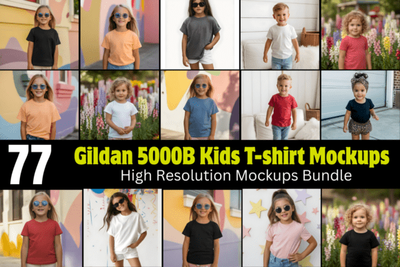 Download Gildan 5000B Kids T-shirt Mockups - Premium Resources