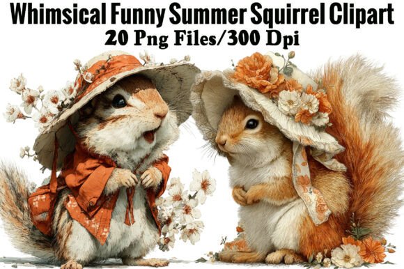 Download Whimsical Funny Summer Squirrel Clipart - Squirrel clipart Collection