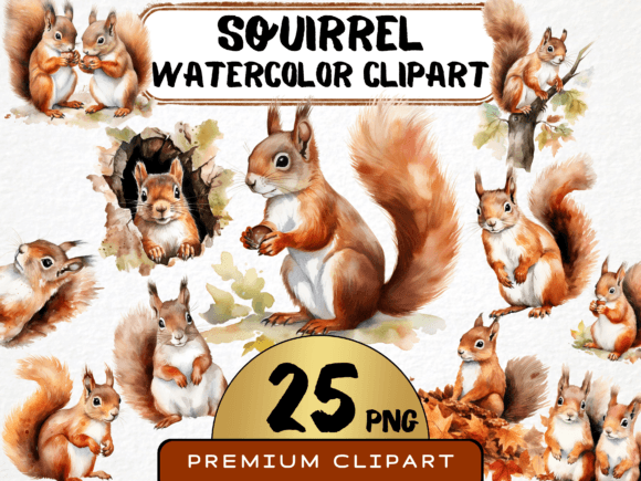 Download Watercolor Squirrel Clipart - Squirrel clipart Collection