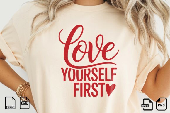 Download Love Yourself First Quote Design - Premium Resources