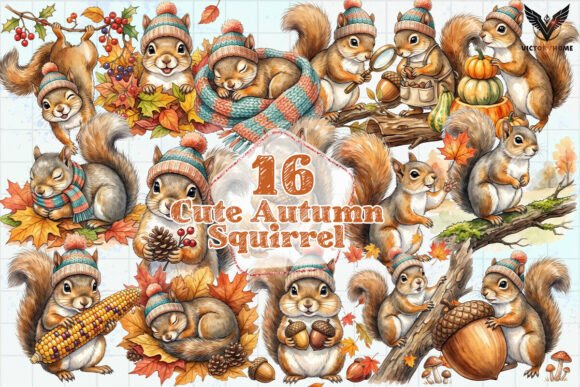 Download Cute Autumn Squirrel Clipart PNG - Squirrel clipart Collection