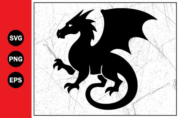 Download Black Dragon Silhouette a Majestic Svg - Black Collection