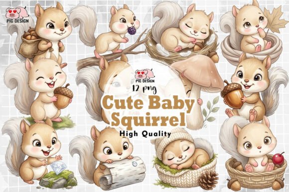 Download Cute Baby Squirrel Clipart PNG - Squirrel clipart Collection