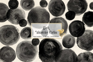 Download Black Watercolor Circles - Black Collection