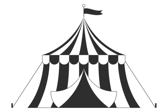 Download Circus Tent Black Icon. Festival Symbol. - Black Collection