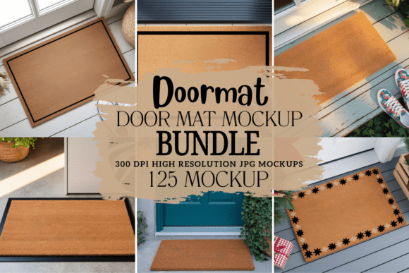 Download Doormat Mockup Bundle, Door Mat Mockups - Premium Bundle