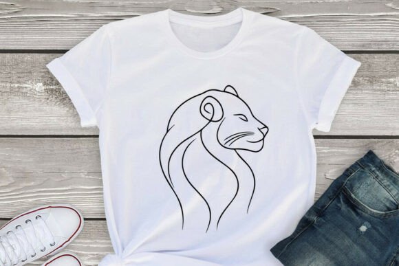 Download Lioness Line Art, Black Silhouette - Black Collection