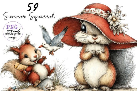 Download Whimsical Funny Summer Squirrel Clipart - Squirrel clipart Collection